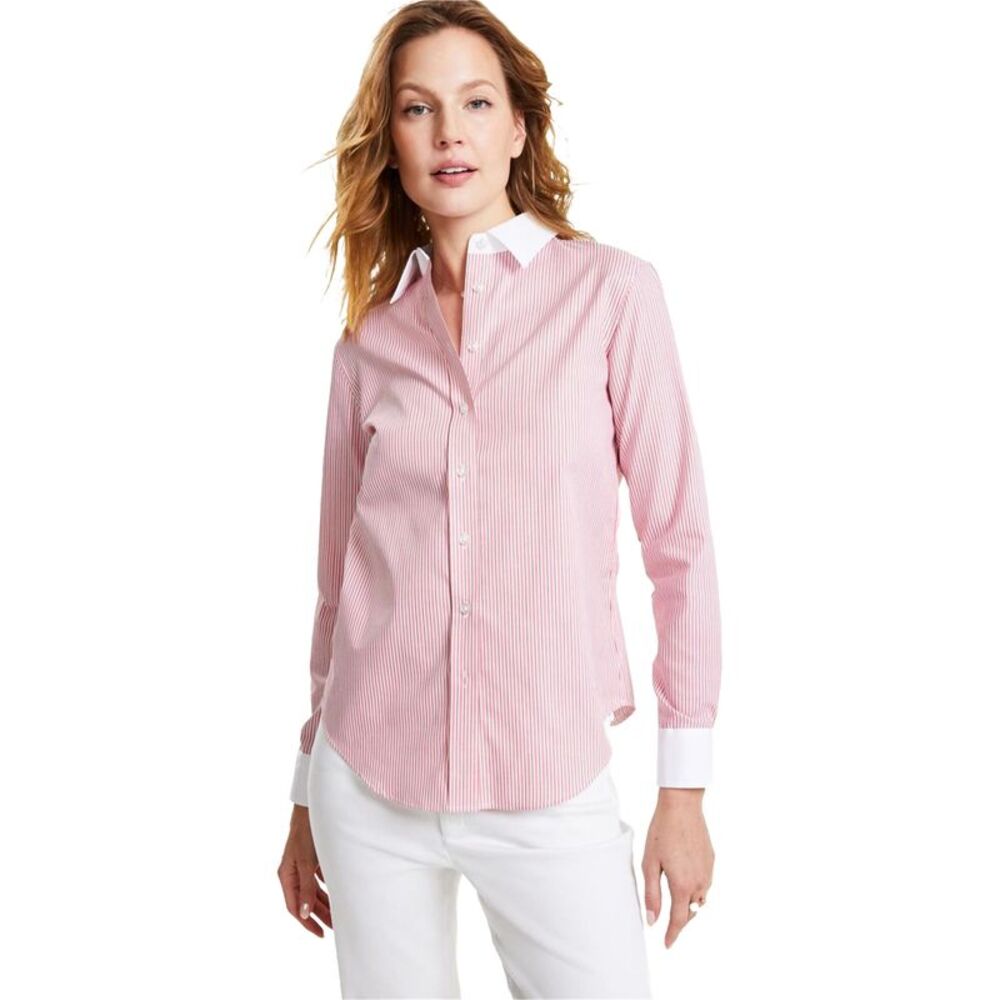 Jones New York Womens Striped Button Up Shirt, NWT